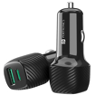 Portronics Car Power 13 Car Charger for Cellular Phones with Dual Output (PD + Quick Charge) I 43W Max Output I Fast Charging I Compatible with Most Cars(Black) की तस्वीर