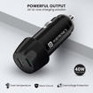 Portronics Car Power 14 Car Charger with Dual PD Output, Fast Charging, 40W Max Output, Compatible with Most Cars(Black) की तस्वीर