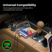 Picture of Portronics Car Power 120 Car Laptop/Mobile Charger (Quick Charge + PD) with 3 Ports 120W Max Output Fast Charging Compatible with Most Cars, Type C Cable Included(Grey)