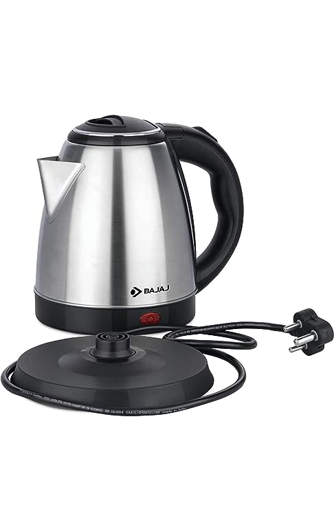 Picture of Bajaj New KTX DLX 1.5 Litres Stainless Steel Electric Kettle (Detachable Base, Auto Shut-off, Black)