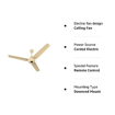 Picture of BAJAJ Energos 26 120cm Sweep 3 Blades Ceiling Fan (With Remote Control, 251146, Base Ivory)