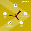 Picture of BAJAJ Grace Neo BBD 1200mm Crimson Velvet CF 1200 mm Energy Saving 3 Blade Ceiling Fan  (Crimson Velvet)