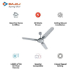 Picture of BAJAJ Grace Neo BBD Moonlight White 1200 mm Ultra High Speed 3 Blade Ceiling Fan  (Moonlight White)