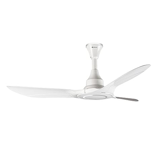 Picture of BAJAJ Astor (White and Silver Chrome) Non Twisting 1250 mm Ultra High Speed 3 Blade Ceiling Fan  (White & Silver Chrome, Pack of 1)