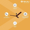 Picture of BAJAJ Bahar Plus 1200 mm 3 Blade Ceiling Fan (Brown, Pack of 1) 1200 mm Energy Saving 3 Blade Ceiling Fan  (Brown, Pack of 1)