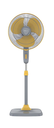 BAJAJ Rapido HS 400mm Grey&Yellow Pedestal Fan 5 Star 400 mm 3 Blade Pedestal Fan  (Grey & Yellow, Pack of 1) की तस्वीर
