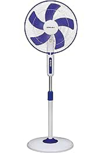 Picture of BAJAJ PENTA AIRCOOL 400MM PEDESTAL FAN 400 mm Silent Operation 5 Blade Pedestal Fan  (BLUE, Pack of 1)