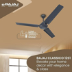 BAJAJ Classico 12S1 1200mm Marathon Blue Ceiling Fan 1 Star 1200 mm Energy Saving 3 Blade Ceiling Fan  (marathon blue, Pack of 1) की तस्वीर