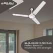 Picture of Bajaj Durato 12S1 1200mm (48") Ceiling Fans for Home |BEE Star Rated Energy Efficient Ceiling Fan|Thermatuff Technology™| High AirDelivery & HighSpeed 400 RPM|