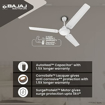 Bajaj Durato 12S1 1200mm (48") Ceiling Fans for Home |BEE Star Rated Energy Efficient Ceiling Fan|Thermatuff Technology™| High AirDelivery & HighSpeed 400 RPM| की तस्वीर