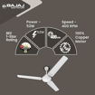 Picture of Bajaj Durato 12S1 1200mm (48") Ceiling Fans for Home |BEE Star Rated Energy Efficient Ceiling Fan|Thermatuff Technology™| High AirDelivery & HighSpeed 400 RPM|