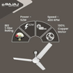 Bajaj Durato 12S1 1200mm (48") Ceiling Fans for Home |BEE Star Rated Energy Efficient Ceiling Fan|Thermatuff Technology™| High AirDelivery & HighSpeed 400 RPM| की तस्वीर