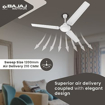 Picture of Bajaj Durato 12S1 1200mm (48") Ceiling Fans for Home |BEE Star Rated Energy Efficient Ceiling Fan|Thermatuff Technology™| High AirDelivery & HighSpeed 400 RPM|