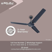 Picture of Bajaj Durato 12S1 1200mm (48") Ceiling Fans for Home |BEE Star Rated Energy Efficient Ceiling Fan|Thermatuff Technology™| High AirDelivery & HighSpeed 400 RPM