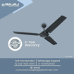 Bajaj Durato 12S1 1200mm (48") Ceiling Fans for Home |BEE Star Rated Energy Efficient Ceiling Fan|Thermatuff Technology™| High AirDelivery & HighSpeed 400 RPM| की तस्वीर