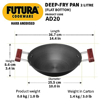 Hawkins Futura 2 Litre Deep Fry Pan, Hard Anodised Kadai, Flat Bottom Kadhai, Black (AD20) की तस्वीर