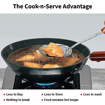 Picture of Hawkins Futura 2.5 Litre Deep Fry Pan, Long Handle Hard Anodised Kadai with Stainless Steel Lid, Flat Bottom Kadhai, Black (ADL25S)