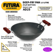 Hawkins Futura 2.5 Litre Deep Fry Pan, Hard Anodised Kadai, Flat Bottom Kadhai, Black (AD25) की तस्वीर