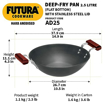 Hawkins Futura 2.5 Litre Deep Fry Pan, Hard Anodised Kadai, Flat Bottom Kadhai, Black (AD25) की तस्वीर