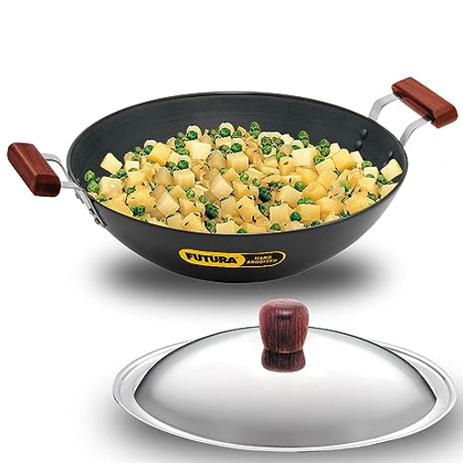 Picture of Hawkins Hard anodised Deep-Fry Pans (Flat Bottom)  5 L , 33 cm , 4.06 mm AD 50