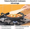 Picture of Hawkins Futura 1.5 Litre Deep Fry Pan, Non Stick Kadai, Round Bottom Kadhai, Small Non Stick Kadai, Black (NK15)