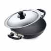 Hawkins Non-Stick Deep Fry Pans (Round Bottom) 5 L , 30 cm , 3.25 mm Kadhai with Lid NK 40S की तस्वीर