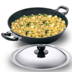 Hawkins Non-Stick Deep Fry Pans (Round Bottom) 5 L , 30 cm , 3.25 mm Kadhai with Lid NK 40S की तस्वीर