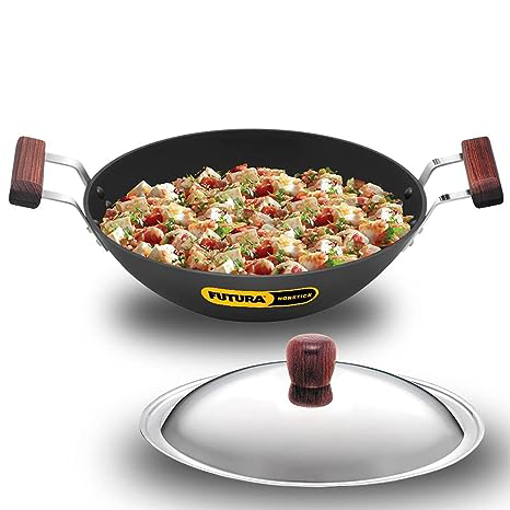 Picture of Hawkins Futura Nonstick Deep-Fry Pan 2.5L, 26cm, 3.25 mm with Glass lid (Black)