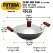 Hawkins Futura Nonstick Deep-Fry Pan 2.5L, 26cm, 3.25 mm with Glass lid (Black) की तस्वीर