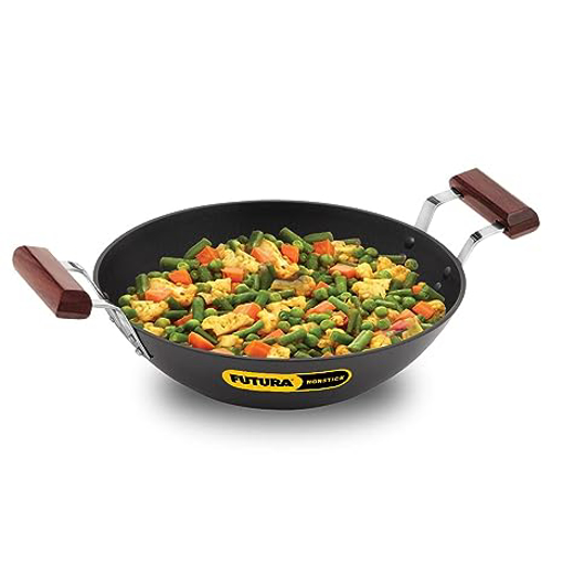 Hawkins Futura 2.5 Litre Deep Fry Pan, Non Stick Kadai, Flat Bottom Induction Kadhai, Black (IND25) की तस्वीर