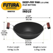 Picture of Hawkins Futura 2.5 Litre Deep Fry Pan, Non Stick Kadai, Flat Bottom Induction Kadhai, Black (IND25)