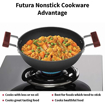 Picture of Hawkins Futura 3.5 Litre Deep Kadhai, Non Stick Kadai, Flat Bottom Induction Kadhai, Black (INK35)