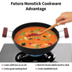 Hawkins Futura 5 Litre Deep Kadhai, Non Stick Kadai with Glass Lid, Flat Bottom Induction Kadhai, Black (INK50G) की तस्वीर