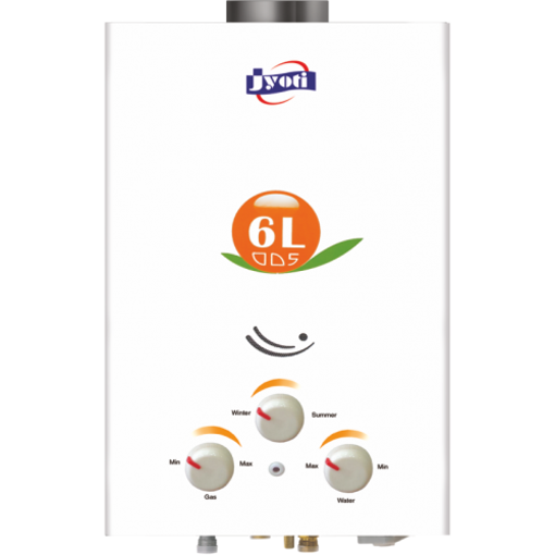 Picture of Jyoti Deluxe LP Instant Gas Geyser | Fully Automatic Low Pressure Gas Water Heater | 6Ltr Capacity Copper Tank Gas | ISI Marked Heating Element