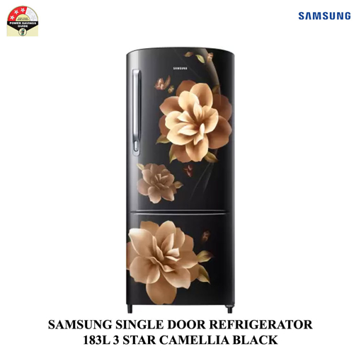 SAMSUNG 183 L Frost Free Single Door 3 Star Refrigerator  (Camellia Black, RR20C1723CB/HL) की तस्वीर
