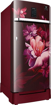 Picture of Samsung 184L 3 Star Digi-Touch Cool Digital Inverter Direct-Cool Single Door Refrigerator Curd Maestro (RR21C2K23RZ/HL,Midnight Blossom Red) Base Stand Drawer