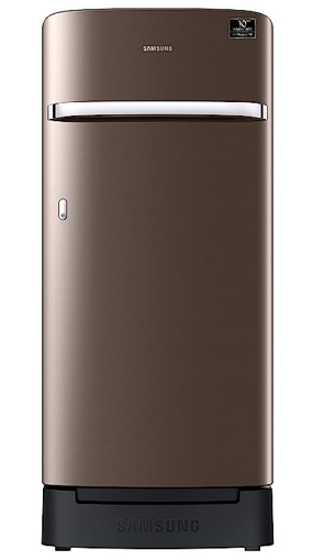 Picture of Samsung 189L 5 Star Inverter Direct-Cool Single Door Refrigerator (RR21C2H25DX/HL,Luxe Brown) Base Stand Drawer 2023 Model