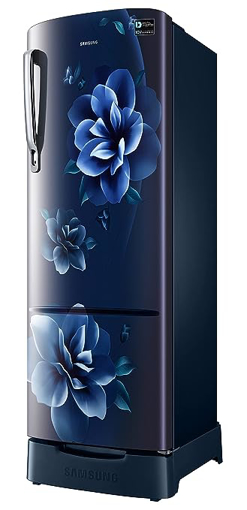 Picture of Samsung 246L 3 Star Inverter Direct-Cool Single Door Refrigerator (RR26C3893CU/HL,Camellia Blue) Base Stand Drawer 2023 Model