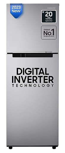 Picture of SAMSUNG 236 L Frost Free Double Door 1 Star Refrigerator  (GRAY SILVER, RT28C3021GS/NL)