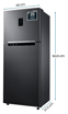 Picture of Samsung 301L 3 Star Convertible 5 In 1 Digital Inverter Frost-Free Double Door Refrigerator (RT34C4523BX/HL,Luxe Black 2023)