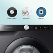 Picture of Samsung 12 kg, 5 star, Eco Bubble Technology, AI Control , Wi-Fi, Digital Inverter Motor, Fully-Automatic Front Load Washing Machine (WW12T504DAB/TL, Hygiene Steam, Black Caviar)