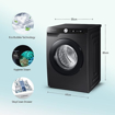 Picture of Samsung 9 Kg 5 Star Wi-Fi Inverter Fully-Automatic Front Loading Washing Machine (WW90T504DAB1TL, Black Caviar, In-Built Heater)