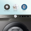 Picture of Samsung 9 kg, 5 Star, Eco Bubble Technology, AI Control , Wi-Fi, Digital Inverter Motor, Fully-Automatic Front Load Washing Machine (WW90T504DAN1TL, Hygiene Steam, Inox)