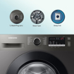 Picture of SAMSUNG 8 kg 5 Star, Digital Inverter Motor,Hygiene Steam, Fully Automatic Front Load Washing Machine with In-built Heater Black  (WW80T4040CX1TL)