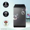 Picture of Samsung 8 Kg '5 star Ecobubble™ Wi-Fi Inverter Fully Automatic Top Load Washing Machine (WA80BG4582BDTL,Rose Brown), Bubble Storm technology