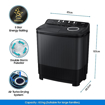 Picture of Samsung 8.5 Kg 5 Star Semi Automatic Top Loading Washing Machine (WT85B4200GD/TL,DARK GRAY)