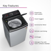 Picture of Bosch 6.5 Kg 5 Star Inverter Fully Automatic Top Load Washing Machine (WOI653S0IN, Silver, Anti tangle)