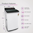 Picture of Bosch 7 Kg 5 Star Fully Automatic Top Load Washing MachineWOE701W0IN (White)