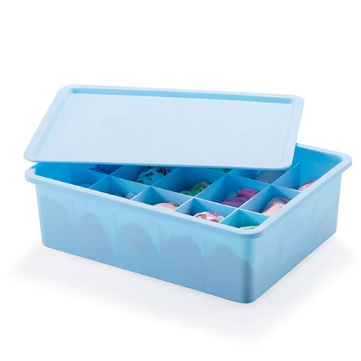 [KE0005] 15 Grid Plastic Socks Organizer With Lid (Random Color) की तस्वीर