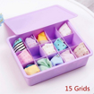 [KE0005] 15 Grid Plastic Socks Organizer With Lid (Random Color) की तस्वीर